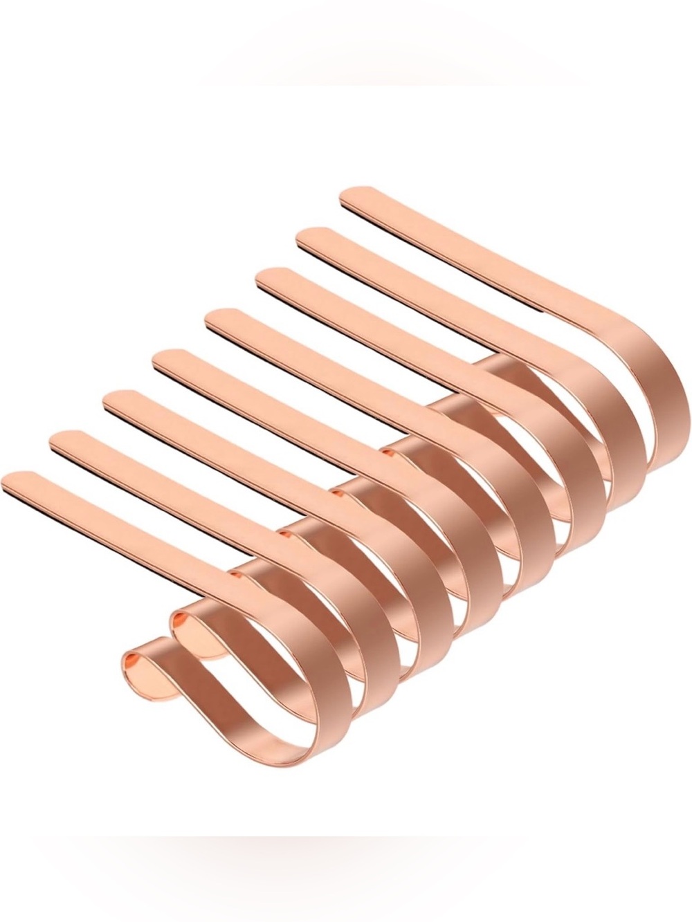 Little Glee Christmas Stocking Holder Rose Gold NWT in box Set of 8